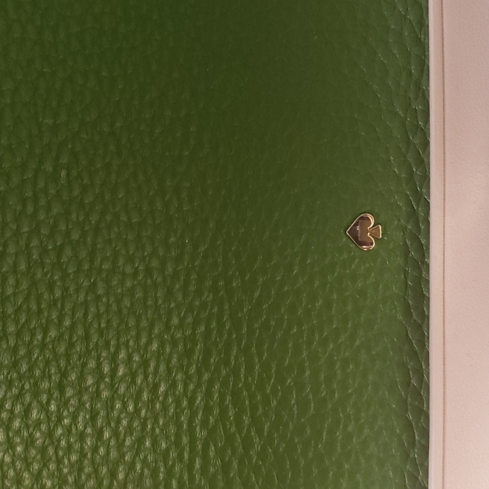 KATE SPADE ♠️ NEW YORK LINK LEATHER CROSSBODY BAG 💚 ( GREEN ) ..... - Picture 6 of 16